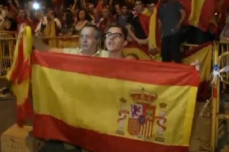 Manifestantes da Espanha (Foto: Reprodução)