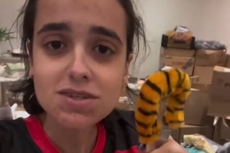 Algema de sex shop, fantasia de presidiário e árvore de natal: as bizarrices doadas para o RS Influencer mostrou uma itens sem utilidade