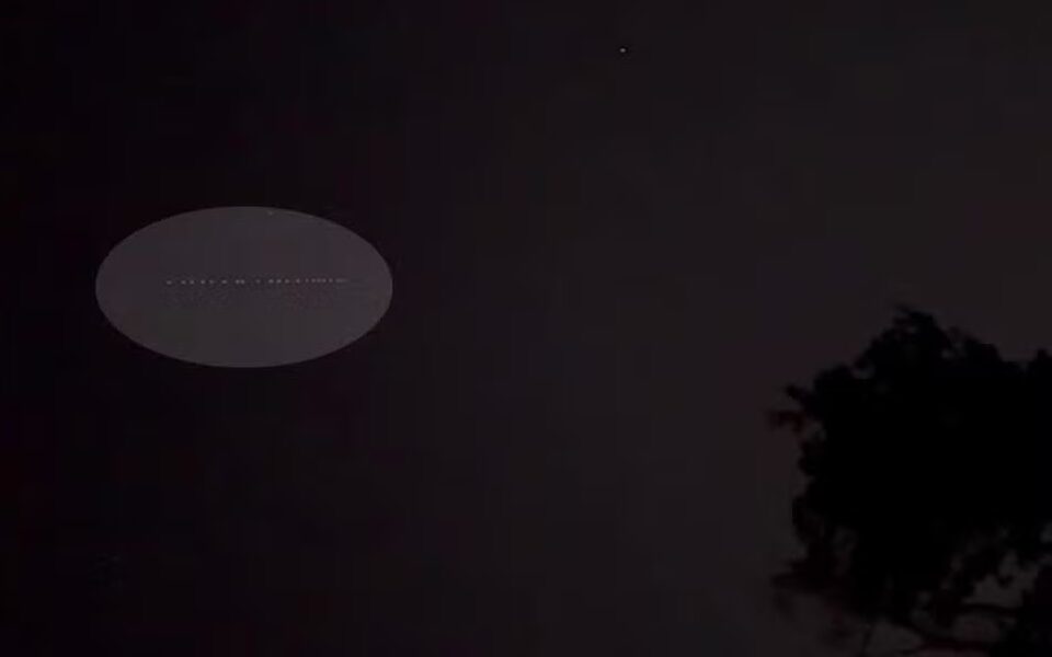 Luzes foram vistas no céu de Pilar de Goiás (Foto reprodução TV Anhanguera)