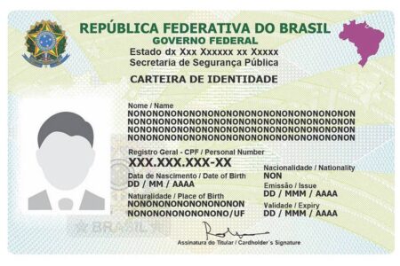 Nova identidade tem CPF como número principal, QR code e abriga dados de outros documentos população esteja com o documento até o fim de 2025
