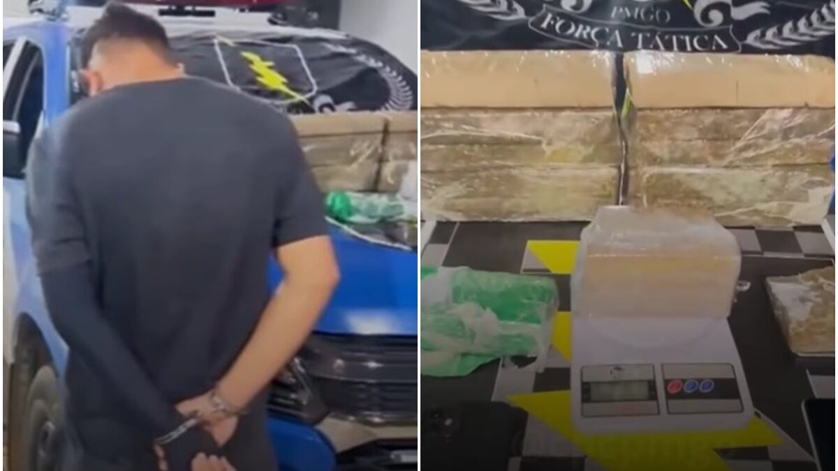 Motorista acelera ao ver viatura, mas é preso com drogas em Goiânia