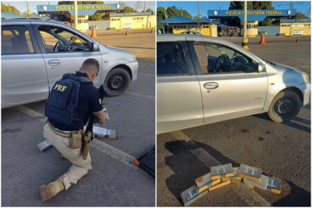 Motorista sai de Goiânia com 10 kg e cocaína e é preso no DF