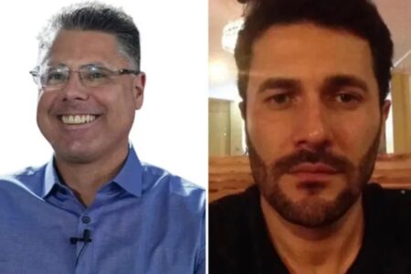Cacai Toledo, esquerda, é acusado de mandar matar o empresário Fábio Escobar, à direita (Foto: reprodução)