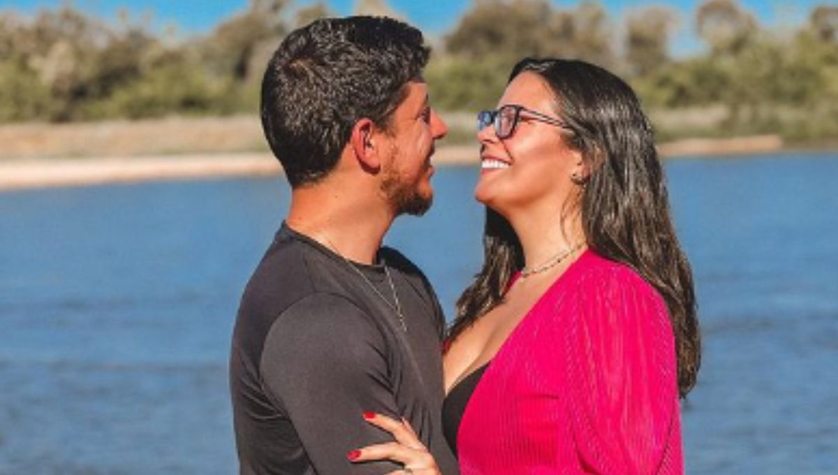 Marcela Freitas e Fernando Brito, em Aruanã