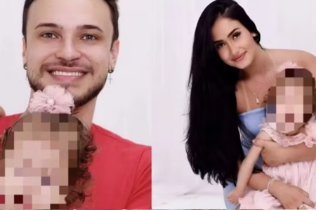 Igor Viana e Ana Santi com a pequena Sophia no colo (Foto: Reprodução)