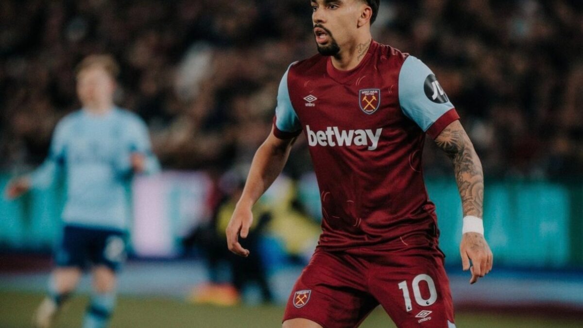 Lucas Paquetá atuando pelo West Ham 2024