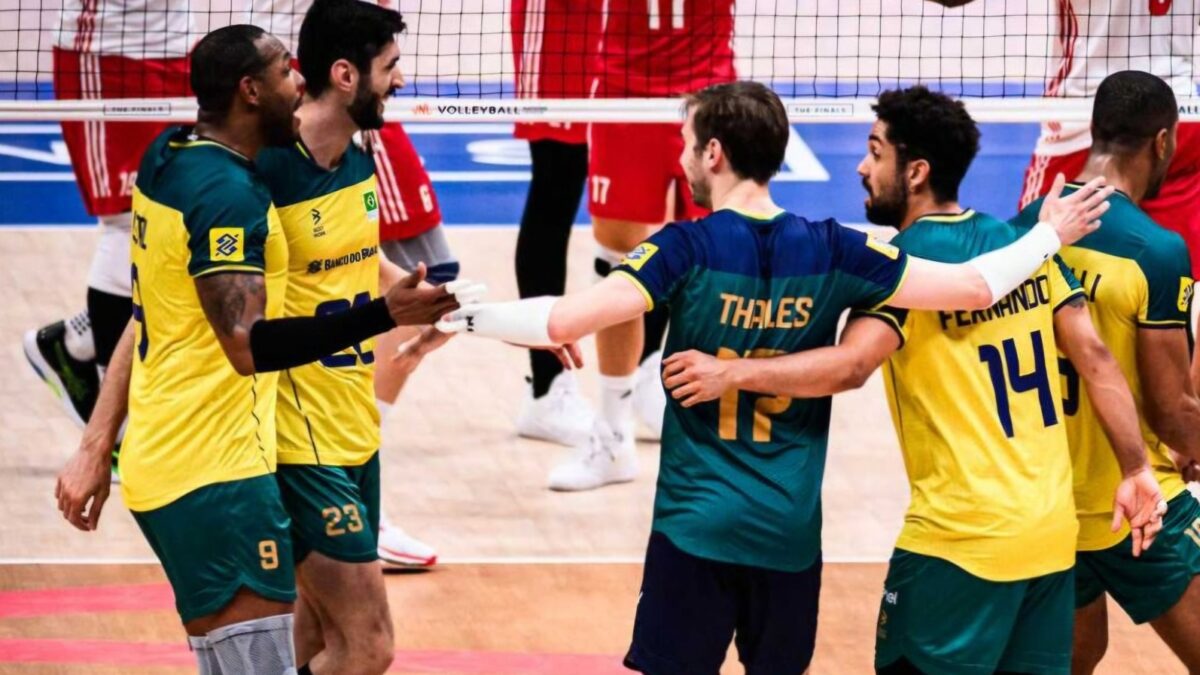 Seleção Masculina de Vôlei em ação