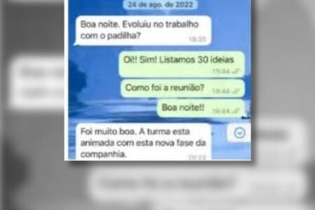 Print de mensagem trocada entre diretores da Americanas (Foto: Reprodução)