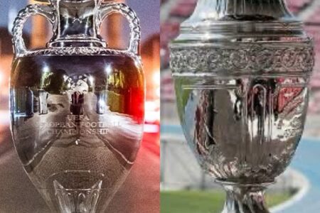 Trofeus da Eurocopa e Copa América