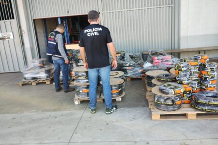 Cerca de 70 mil metros de fios apreendidos