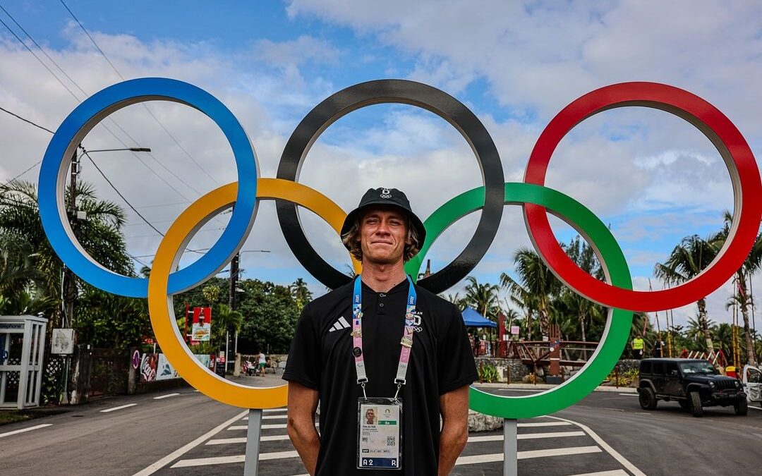 Tim Elter nos arcos olímpicos de Paris 2024