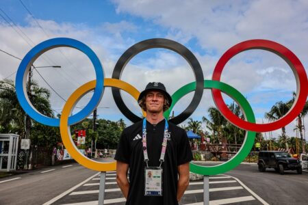 Tim Elter nos arcos olímpicos de Paris 2024