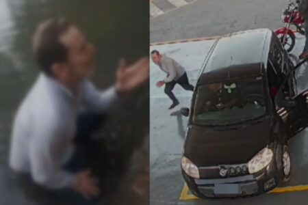 Idoso torturado por trio em Goiânia escapou de sequestro em posto de combustíveis; vídeo Homem foi espancado com pauladas, afogado e ameaçado