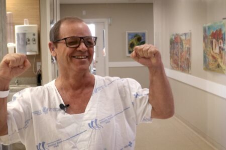 Paciente Antônio Batista de Freitas comemora resultado de transplante de rim: mais qualidade de vida e independência