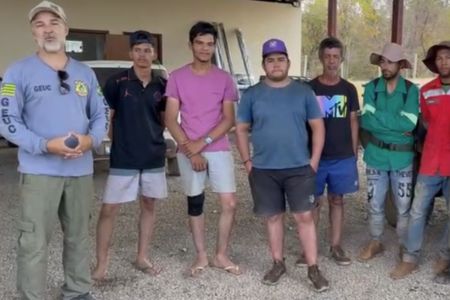 Turistas que se perderam no Parque Estadual de Terra Ronca (Foto: Reprodução)