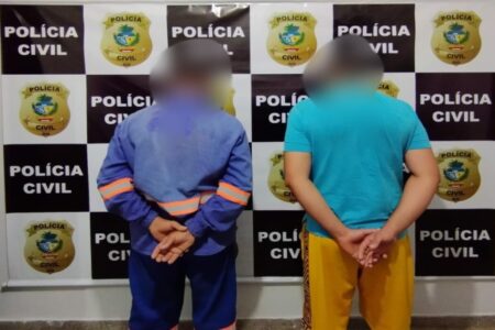 Dupla é presa suspeita de matar homem com 14 tiros em Santa Terezinha de Goiás Corpo da vítima foi encontrado às margens de um rio