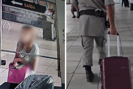 Mala recheada com drogas que estava na rodoviária de Goiânia