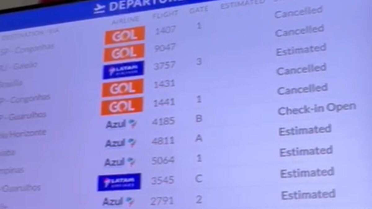 Voos cancelados por causa da baixa visibilidade chegam a 26 em Goiânia
