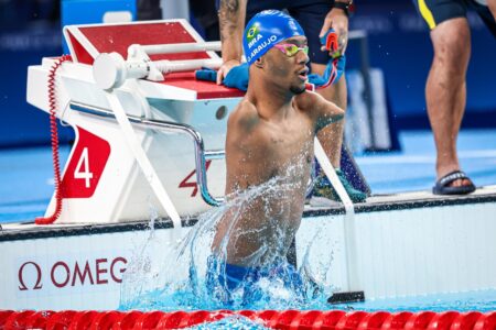 Gabriel Araújo competindo em Paris 2024