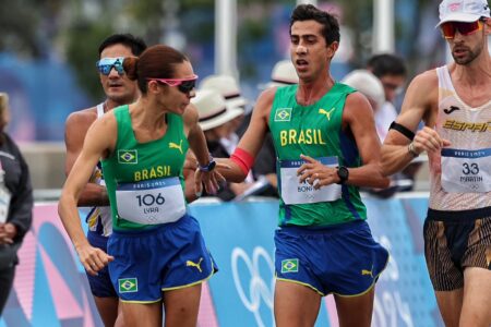 Viviane Lyra e Caio Bonfim em ação