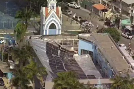 Santuário em que a tragédia aconteceu, em Recife (Foto: TV Globo/Reprodução)
