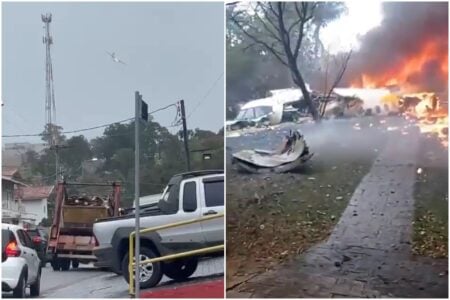 Avião cai no interior de São Paulo; vídeo