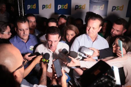 Convenção do PSD em Goiânia: Vanderlan anuncia Paulo Daher, do PP, na vice