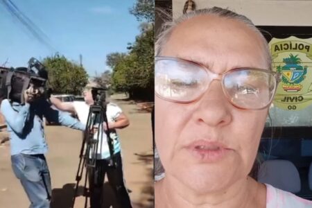 Mulher que agrediu equipe da TV Serra Dourada afirma que vai denunciar emissora Mônica Raquel é responsável pelo abrigo "Lar dos Animais"