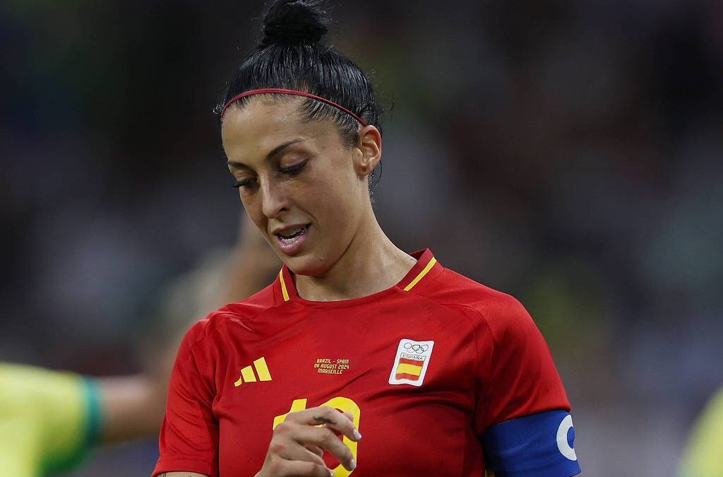 Jenni Hermoso durante jogo contra o Brasil