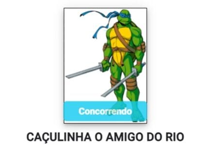 Caçulinha O Amigo do Rio concorrerá a uma vaga na Câmara Municipal Candidato é registrado no TSE com foto de Tartaruga Ninja