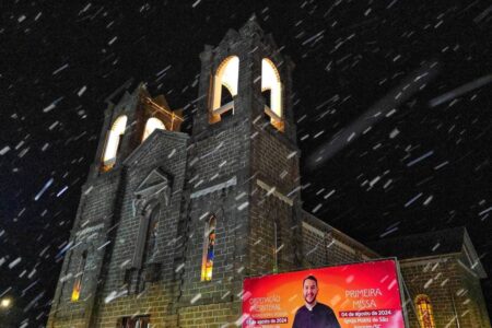 Município de São Joaquim, em Santa Catarina, tem registro de neve