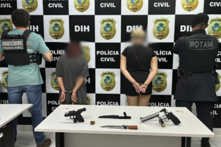 Suspeitos de matar homem são presos pela Polícia Civil (Foto: Divulgação)