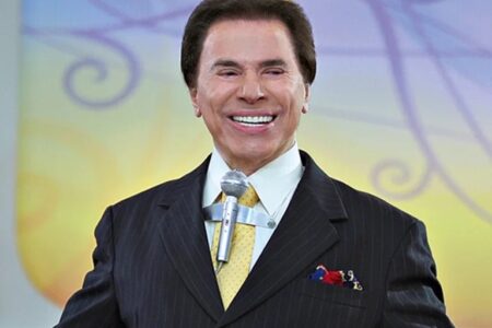 Silvio Santos durante passagem no SBT