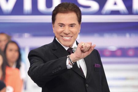 Silvio Santos durante apresentação do programa