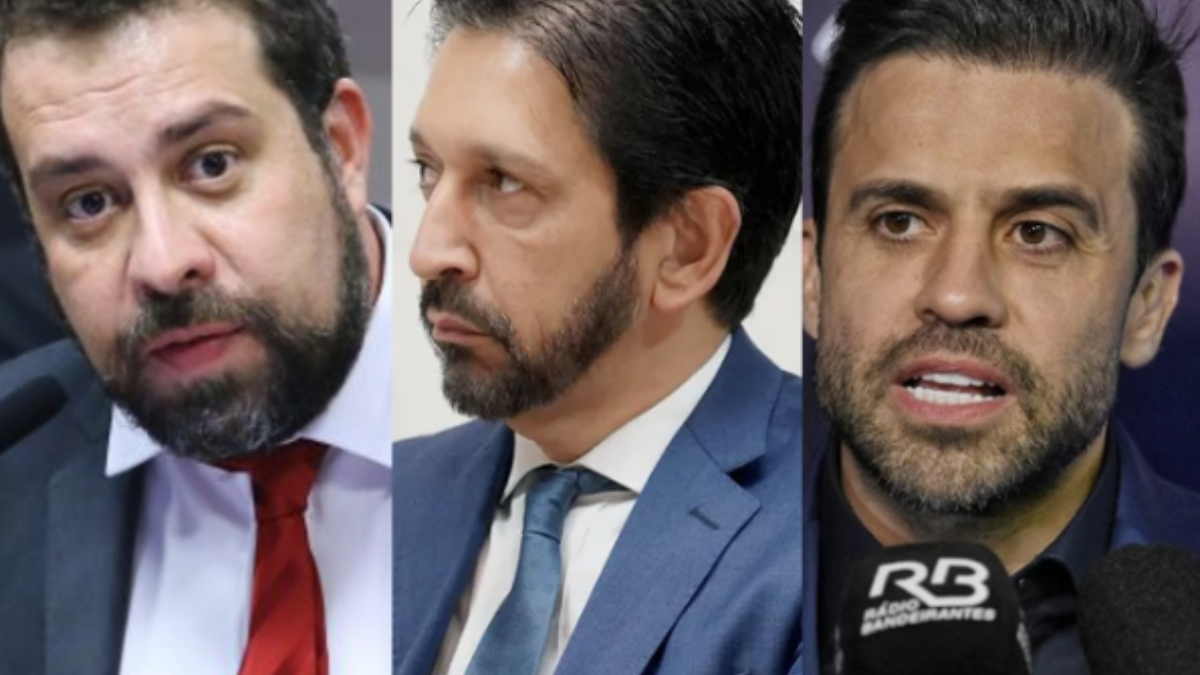 Boulos, Nunes e Marçal: empate técnico (Fotos: Divulgação)