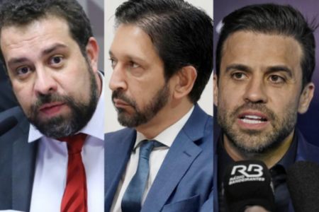 Boulos, Nunes e Marçal: empate técnico (Fotos: Divulgação)