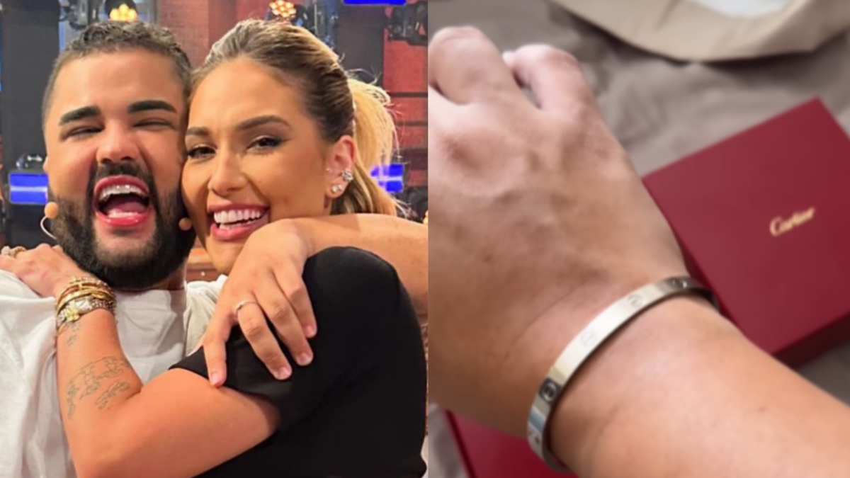 Virginia Fonseca presenteia Lucas Guedes com pulseira avaliada em R$ 36 mil