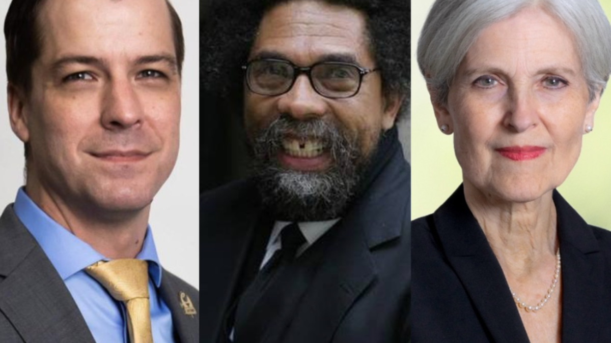 Chase, Cornel e Jill, candidatos à presidência nos EUA (Foto: Divulgação)