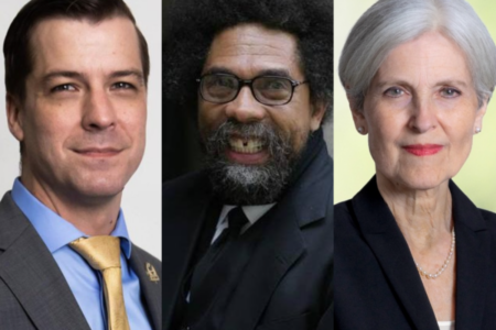 Chase, Cornel e Jill, candidatos à presidência nos EUA (Foto: Divulgação)