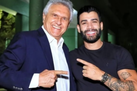 Caiado e o cantor Gusttavo Lima (Foto: Reprodução)