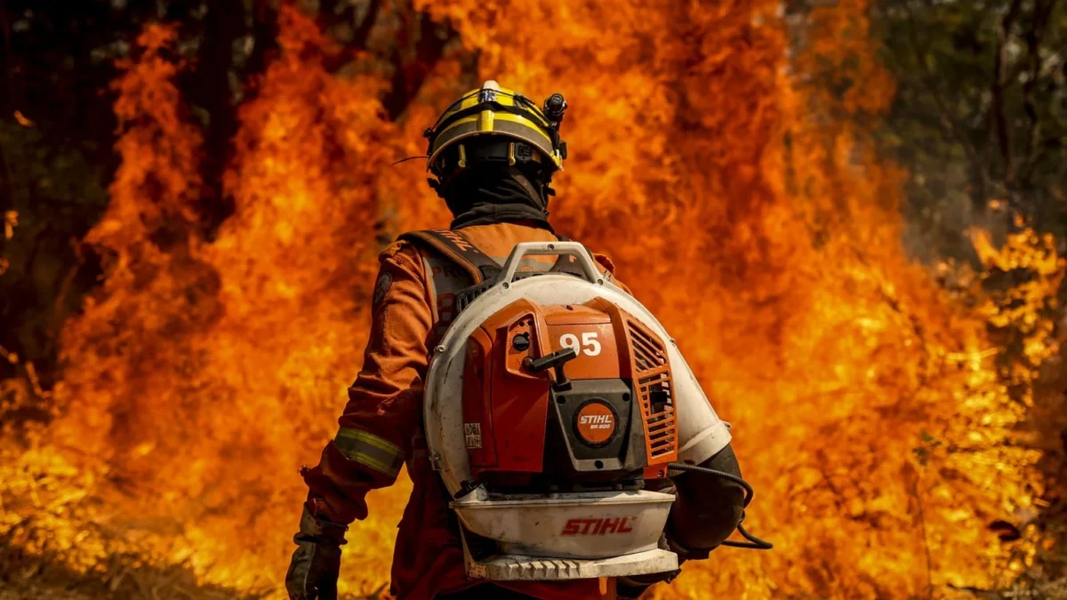 Brigadista combate queimadas (Foto: Agência Brasil)