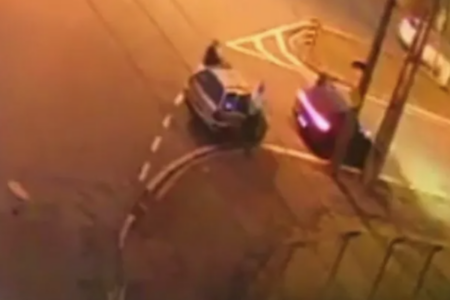 Acidente de trânsito que antecedeu sequestro de empresário (Foto: Reprodução)