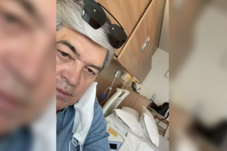 José Luiz Datena no Hospital Sírio-Libanês (Foto: Reprodução)