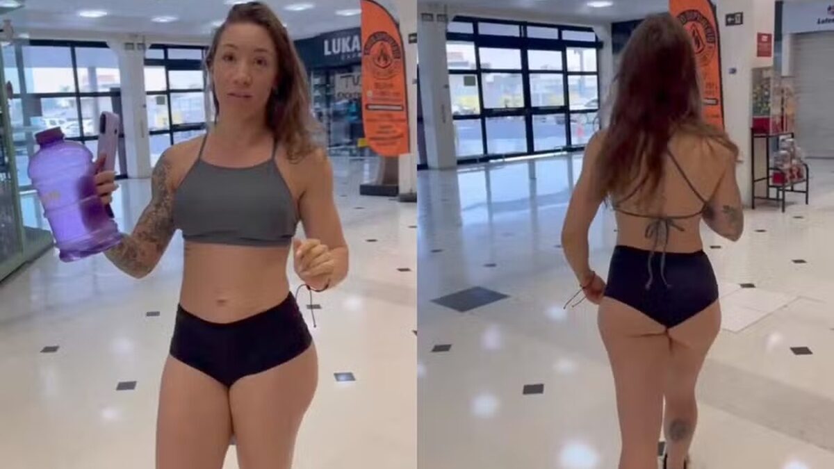 Influencer fitness é expulsa de academia por usar short curto Jéssica Freitas lamentou o caso e avisou que irá buscar os seus direitos