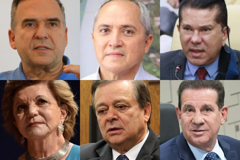 Mabel, Bittencourt, Sandes, Lúcia, Jovair e Vanderlan: derrotados com apoio do governo (Foto: montagem/Mais Goiás)