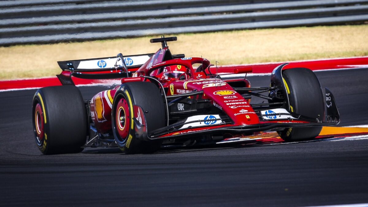 Carro de Charles Leclerc no GP dos Estados Unidos