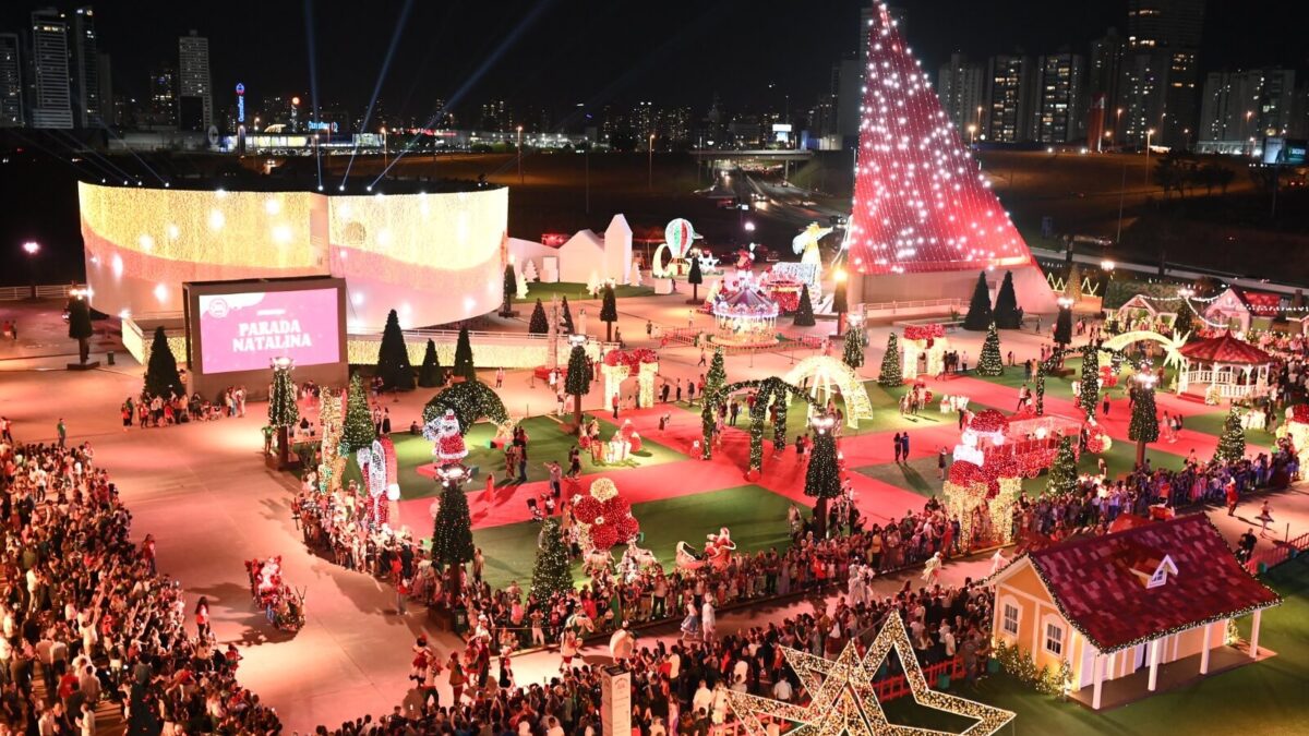 Foto aerea do evento Natal do Bem
