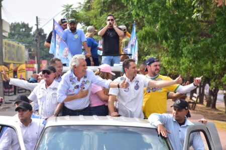 Caiado e Leandro Vilela (Foto: Reprodução)