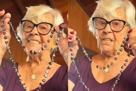 Idosa faz rosário com pedras retiradas da vesícula: "Não foram lapidadas" Ao todo foram 62 pedras. "Não fede, não é nojento", diz neta