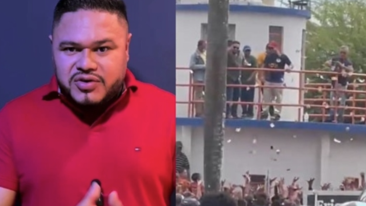 Candidato Raione Cabral promove chuva de dinheiro no Amazonas (Foto: Reprodução)